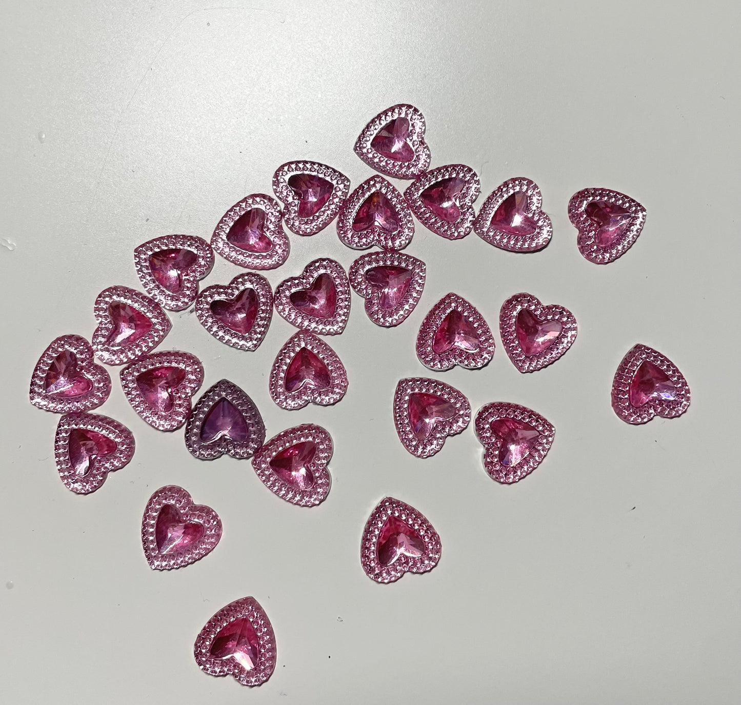 Pink heart charms