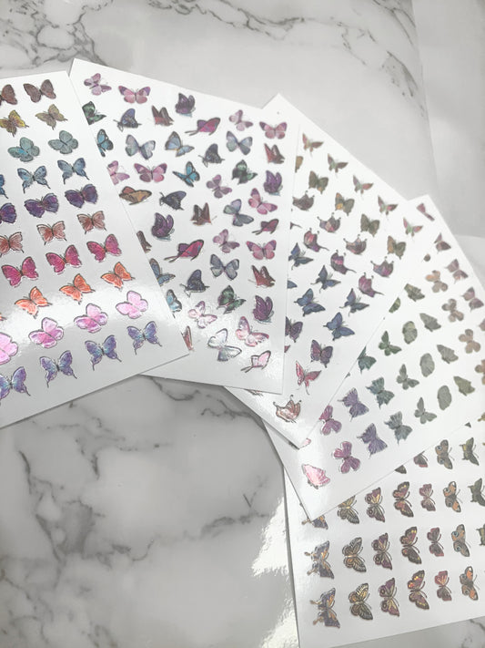 Holographic Butterfly stickers