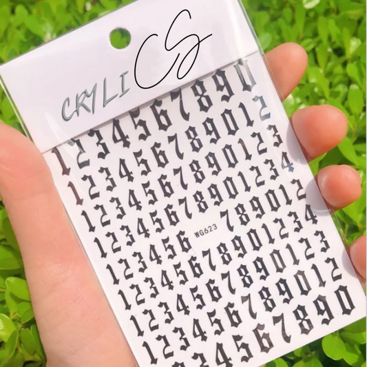 Number Nail Stickers